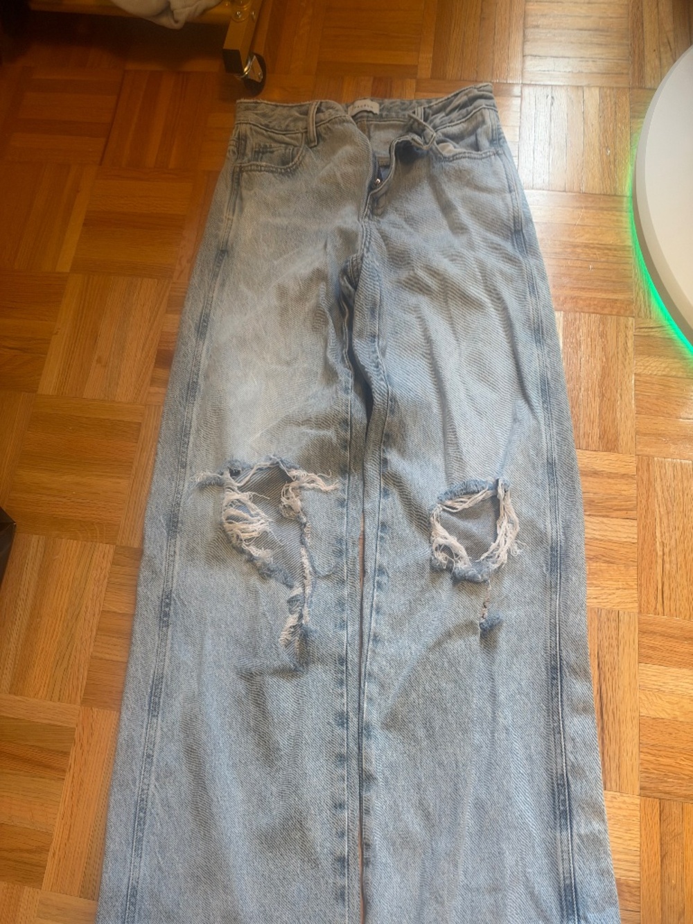 Pacsun Casey Low Rise Baggy  Wide Leg Ripped Jeans Size 25
